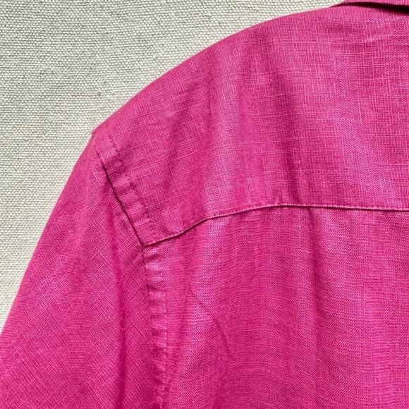 Ted Baker set of 2 men's short sleeve button up tops Size 3 magenta Size 4 blue - Picture 12 of 16